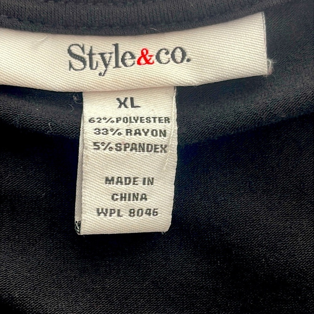 Style&Co Black Sequins Shirt Size XL - Picture 3 of 5